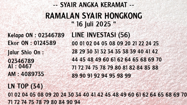 Prediksi Hongkong