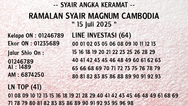 Prediksi Magnum Cambodia