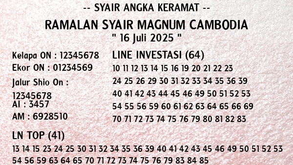 Prediksi Magnum Cambodia