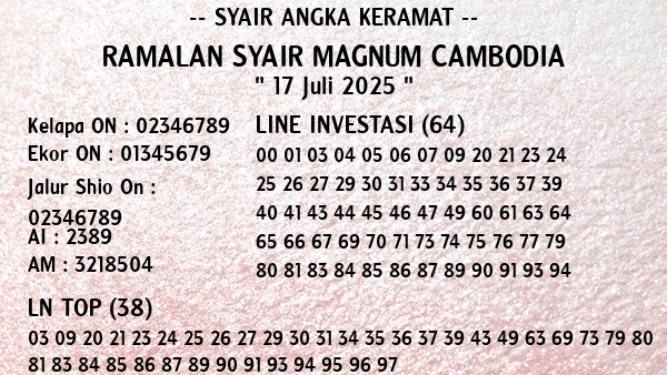 Prediksi Magnum Cambodia