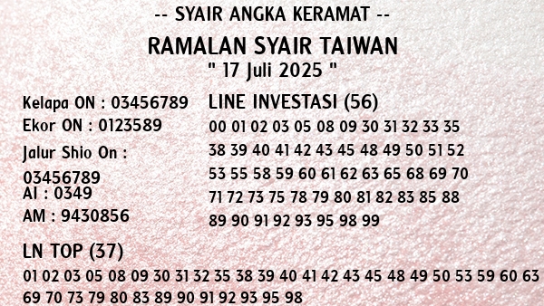 Prediksi Taiwan